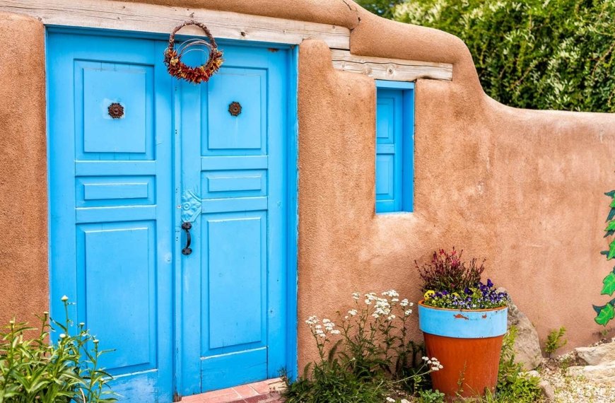 Santa Fe blue doors