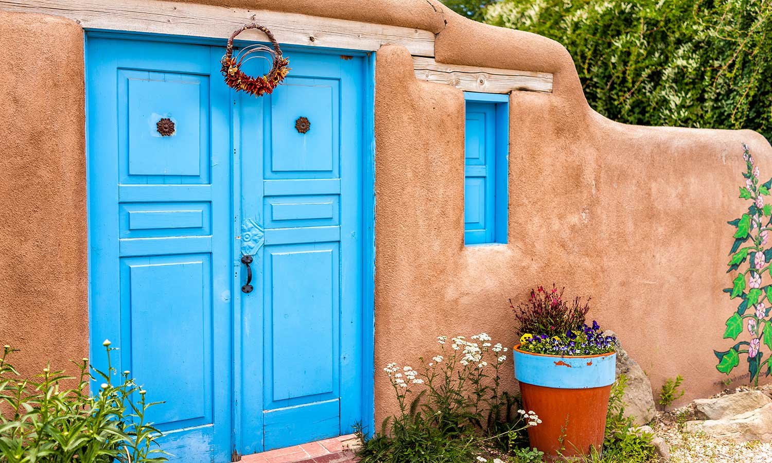 Santa Fe blue doors